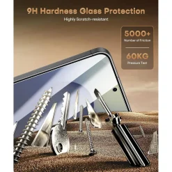 OMOTON Panzerglas für Samsung Galaxy S25 (6,2 Zoll) - 3 + 2 Stück, Kameraschutz