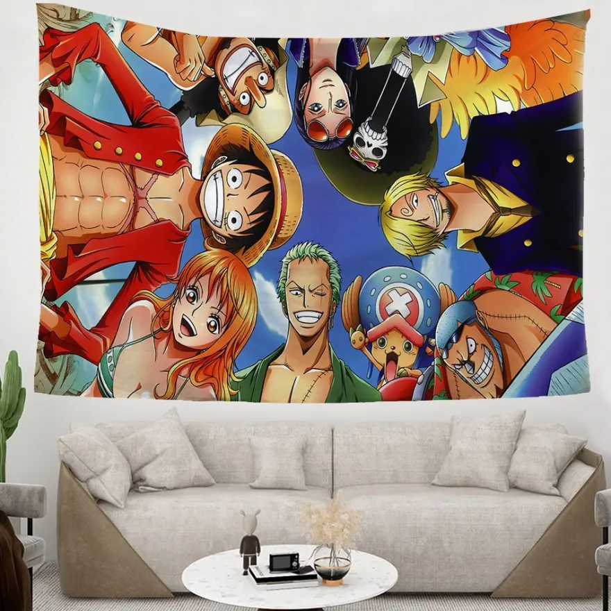 ONE PIECE Wandbehänge Nami Zoro Tapestry Hintergrund Tuch Schlafzimmer Wanddekoration
