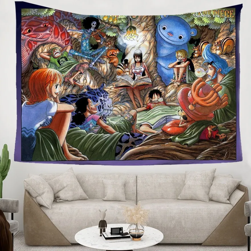 ONE PIECE Wandbehänge Nami Zoro Tapestry Hintergrund Tuch Schlafzimmer Wanddekoration