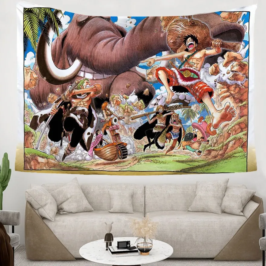ONE PIECE Wandbehänge Nami Zoro Tapestry Hintergrund Tuch Schlafzimmer Wanddekoration