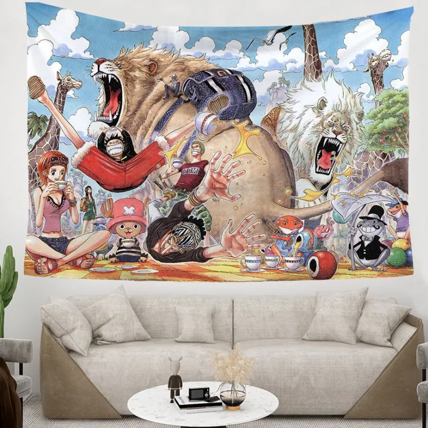 ONE PIECE Wandbehänge Nami Zoro Tapestry Hintergrund Tuch Schlafzimmer Wanddekoration