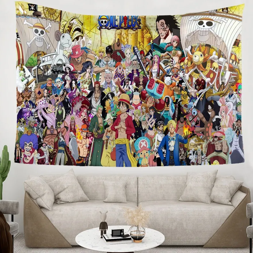 ONE PIECE Wandbehänge Nami Zoro Tapestry Hintergrund Tuch Schlafzimmer Wanddekoration