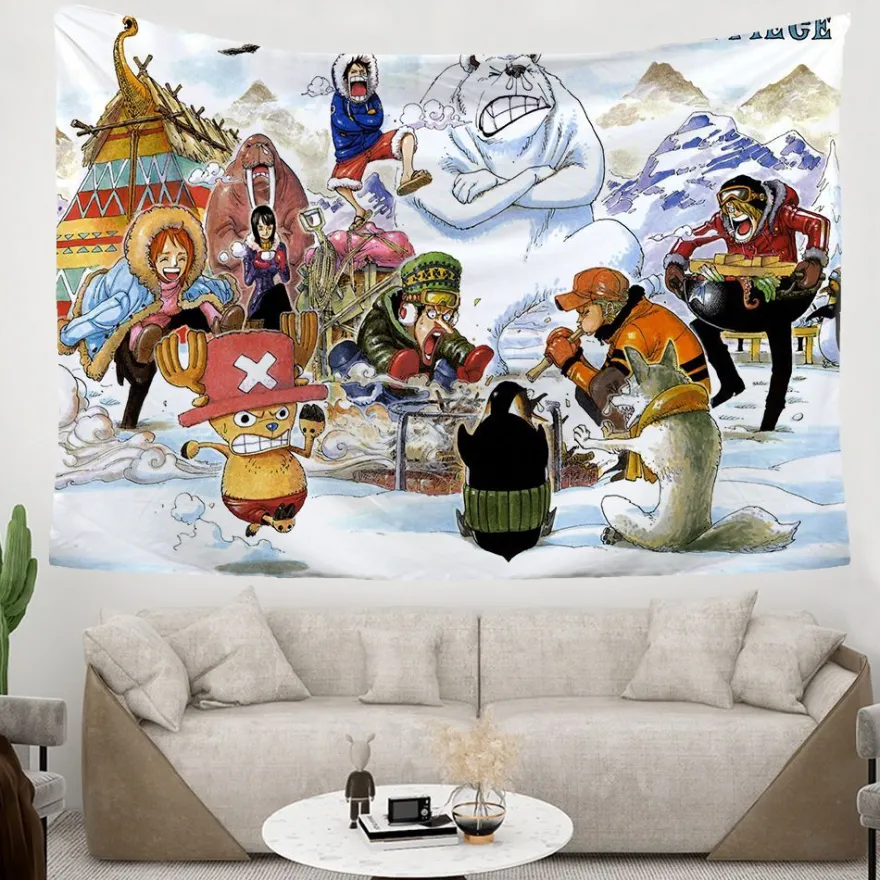 ONE PIECE Wandbehänge Nami Zoro Tapestry Hintergrund Tuch Schlafzimmer Wanddekoration