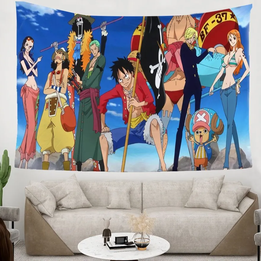 ONE PIECE Wandbehänge Nami Zoro Tapestry Hintergrund Tuch Schlafzimmer Wanddekoration