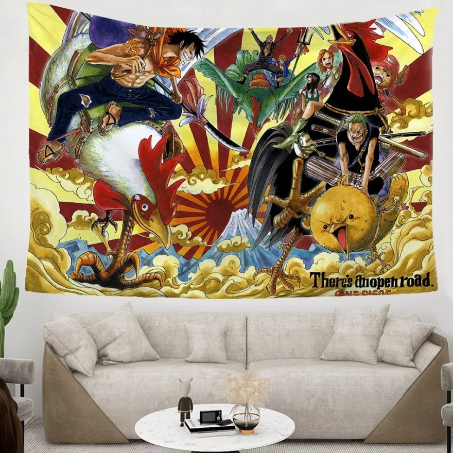 ONE PIECE Wandbehänge Nami Zoro Tapestry Hintergrund Tuch Schlafzimmer Wanddekoration