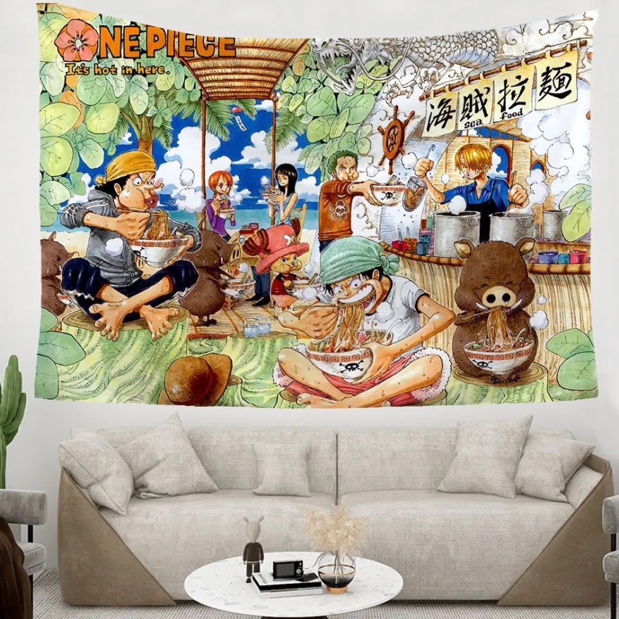ONE PIECE Wandbehänge Nami Zoro Tapestry Hintergrund Tuch Schlafzimmer Wanddekoration