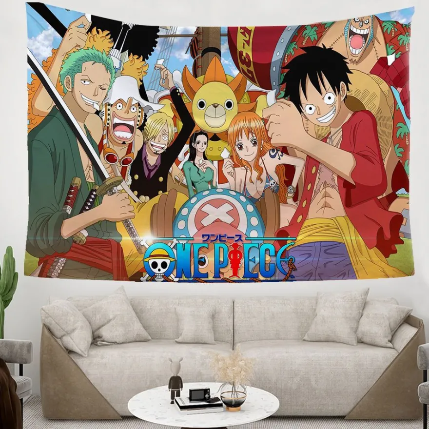 ONE PIECE Wandbehänge Nami Zoro Tapestry Hintergrund Tuch Schlafzimmer Wanddekoration