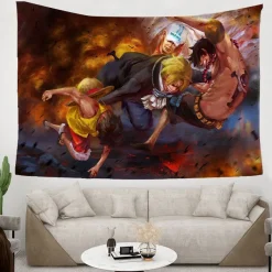 ONE PIECE Wandbehänge Nami Zoro Tapestry Hintergrund Tuch Schlafzimmer Wanddekoration