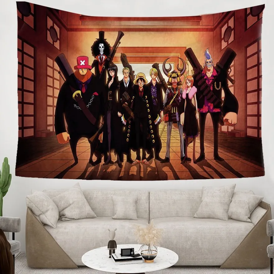 ONE PIECE Wandbehänge Nami Zoro Tapestry Hintergrund Tuch Schlafzimmer Wanddekoration