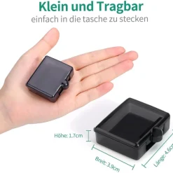 Opret 3 Stück Klein Tragbare Tablettenbox Tablettendose Vitamine Fischöl, chwarz