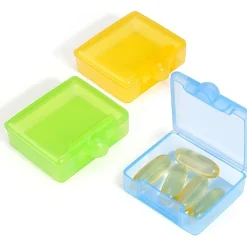 Opret 3 Stück Tablettenbox Pillendose für Vitamine Fischöl Unterwegs