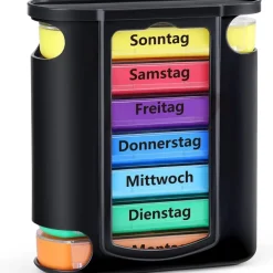 Opret Tablettenbox 7 Tage 4 Fächer Morgens Abends Nachts - BPA-frei