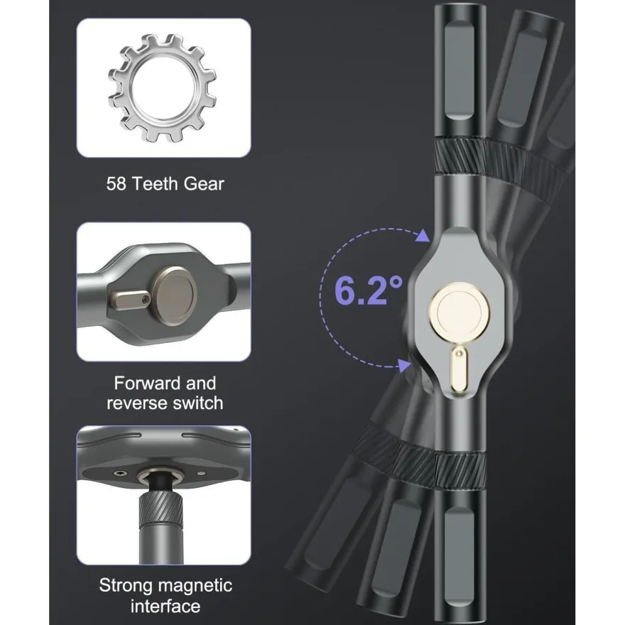 OQIMAX 42-in-1 Magnetischer Schraubendreher Set mit Ratschenmechanismus, 40