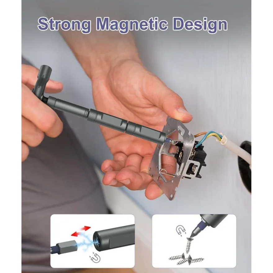 OQIMAX 42-in-1 Magnetischer Schraubendreher Set mit Ratschenmechanismus, 40