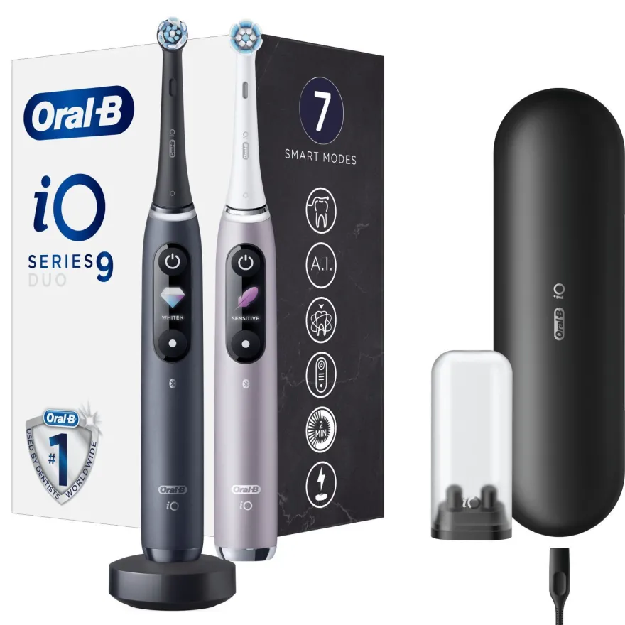 Oral-B iO Series 9 Duo Black Onyx/Rose Quartz Zahnbürste