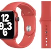 Original Apple Sport Armband S/M + M/L 42/44/45mm MYAV2ZM/A (Product) Red 4. Gen