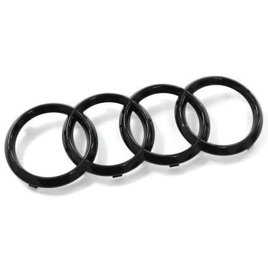 Original Audi Ringe Zeichen Kühlergrill Black Edition Emblem Blackline schwarz