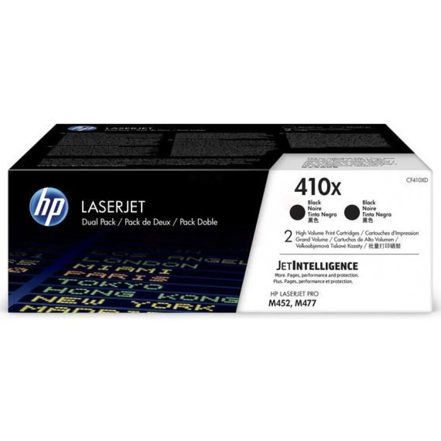 Original HP 410X CF410XD Toner Doppelpack schwarz 2 Stück