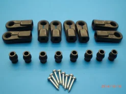 Original Lauterbacher Kugelpfannen-Set schwarz f. Gewinde M6/ M8 f. Carbonfighter
