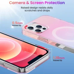 Ornarto Hue iPhone 16 Plus Hülle Magsafe Fluoreszierender Farbverlauf