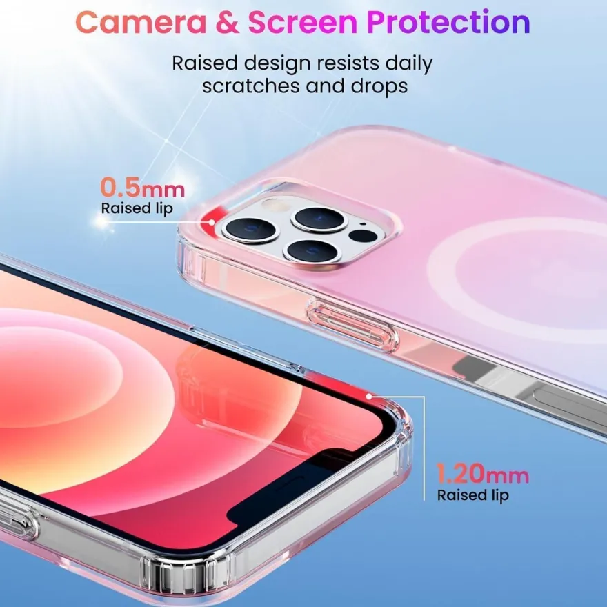 Ornarto Hue iPhone 16 Plus Hülle Magsafe Fluoreszierender Farbverlauf