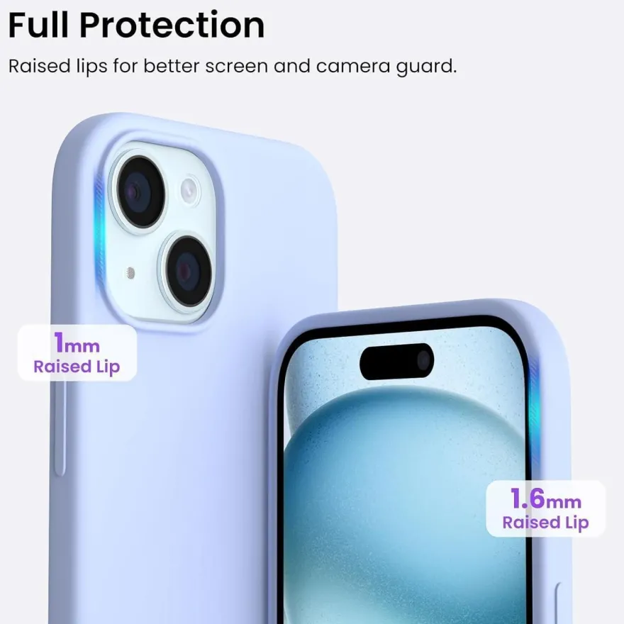 Ornarto iPhone 15 Hülle 6,1 Zoll, Silikon, Kratzfest Stoßfest, Olivgrün 2023