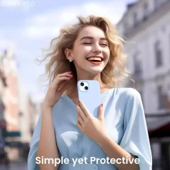 Ornarto iPhone 15 Hülle 6,1 Zoll, Silikon, Kratzfest Stoßfest, Olivgrün 2023