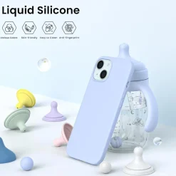 Ornarto iPhone 15 Hülle 6,1 Zoll, Silikon, Kratzfest Stoßfest, Olivgrün 2023