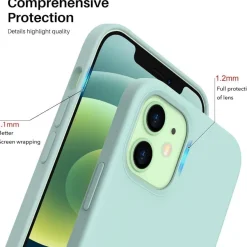 Ornarto iPhone 12 Mini 5,4 Case Ultra Dünn Flüssig Silikon Schutzhülle