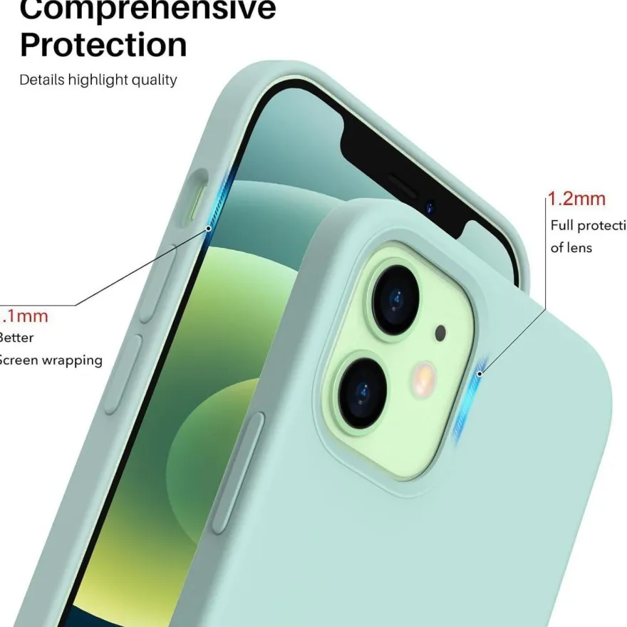 Ornarto iPhone 12 Mini 5,4 Case Ultra Dünn Flüssig Silikon Schutzhülle