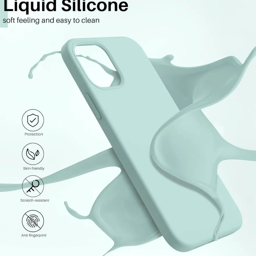 Ornarto iPhone 12 Mini 5,4 Case Ultra Dünn Flüssig Silikon Schutzhülle
