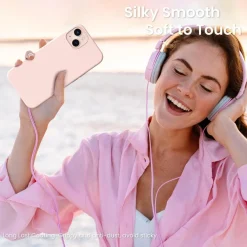 Ornarto iPhone 13 6,1 Silikon Case Hülle Ultra Dünn Schutz Flüssig Kaltes Grau