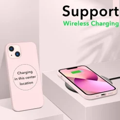 Ornarto iPhone 13 6,1 Silikon Case Hülle Ultra Dünn Schutz Flüssig Kaltes Grau