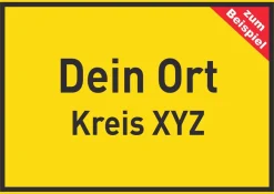 Ort Schild mit Wunschtext Ortsschild