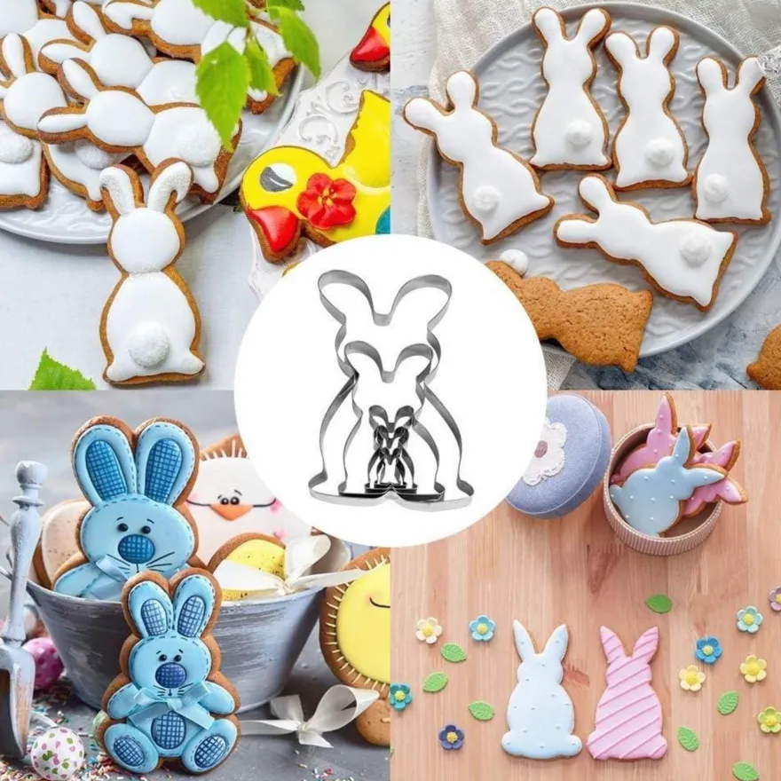Oster Ausstecher Set, Plätzchen Ausstechformen Hase 5tlg. Keksform Edelstahl