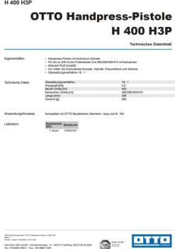OTTO Kartuschenständer Silicon-Auspresspistole Kartuschenpresse Handpresspistole