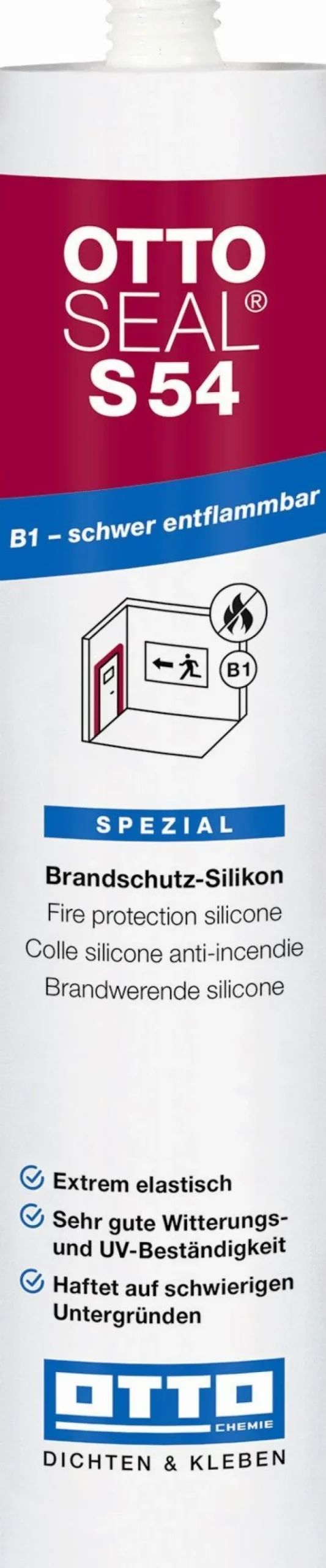 Ottoseal® S54 310 ml Das Brandschutz-Silikon B1 Für innen und außen UV-Beständig