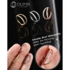OUFER Body Piercing Helix Ohrring Creolen, doppelte Reihe mit klarem Zirkonia