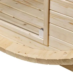 Outdoor Holz Fasssauna Saunafass 4 Größen Komplett SET mit Sauna Ofen + LED + Zubehör