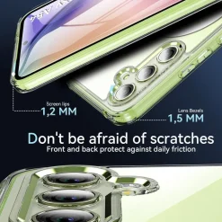 OWKEY Magnetische Hülle für Samsung Galaxy A54 5G, Matt Durchscheinend