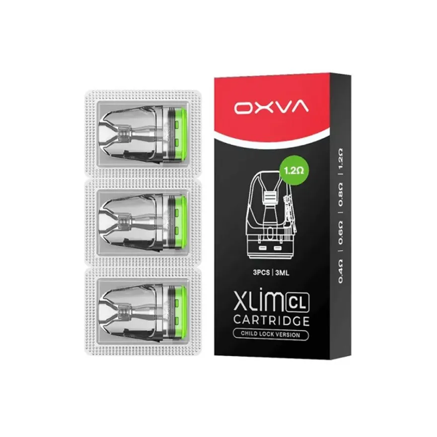 OXVA Xlim CL Cartridge / Leer-Pod, 1,2 Ohm, 3 Stück à 3ml Tank