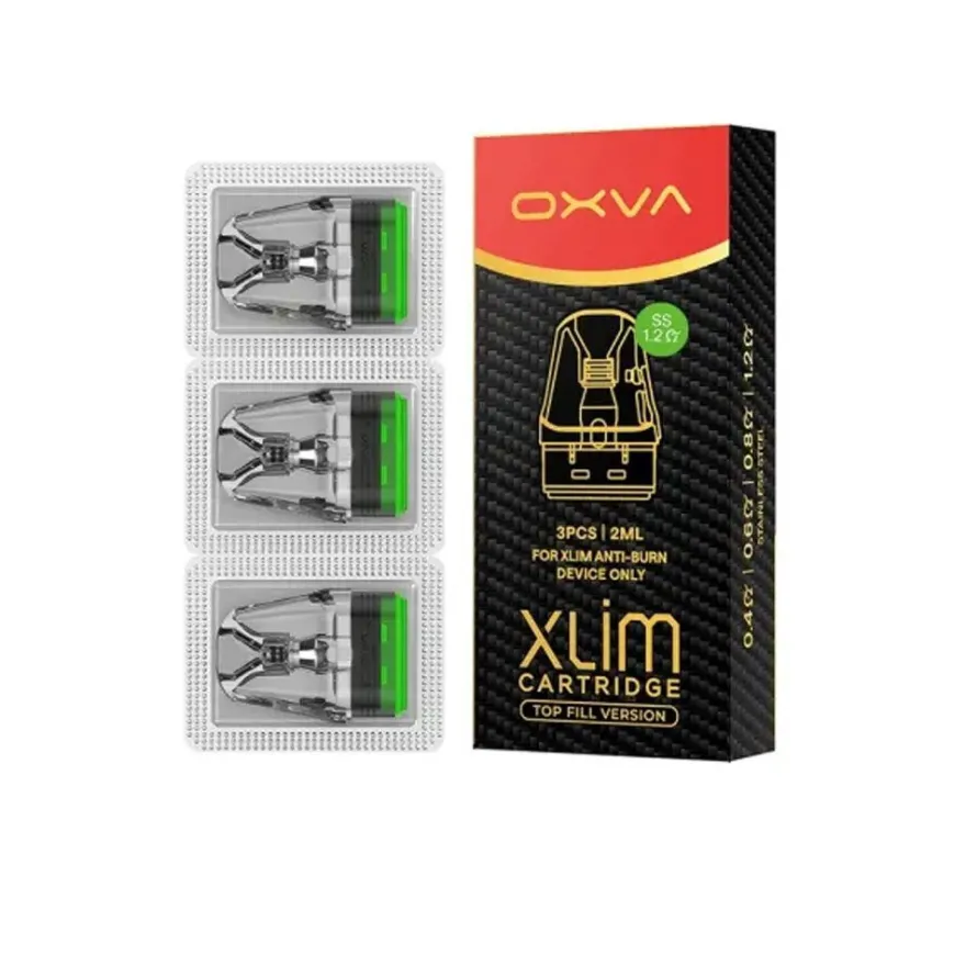 OXVA Xlim DNA Stainless Steel Cartridge / Leer-Pod, 1,2 Ohm, 3 Stück à 2ml Tank
