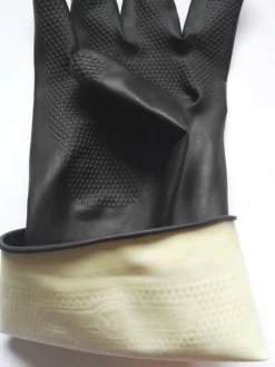 6 Paar Extra dicke Gummihandschuhe schwarz Latex Öl Säurefest Industriehandschuh