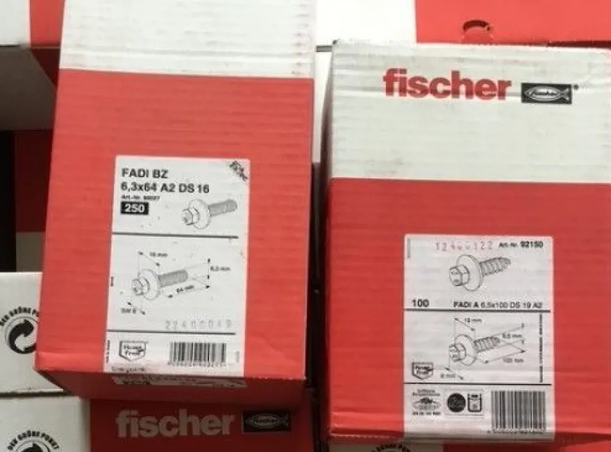 1 Palette Fischer Fassadenschrauben Edelstahl A2, Palette 2