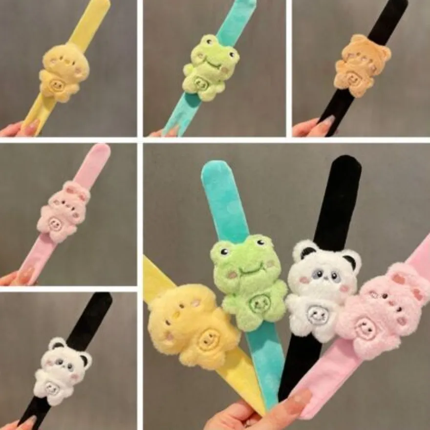 Panda Frosch Armband Plüsch Spielzeug PlüschtiereTierklatscharmband
