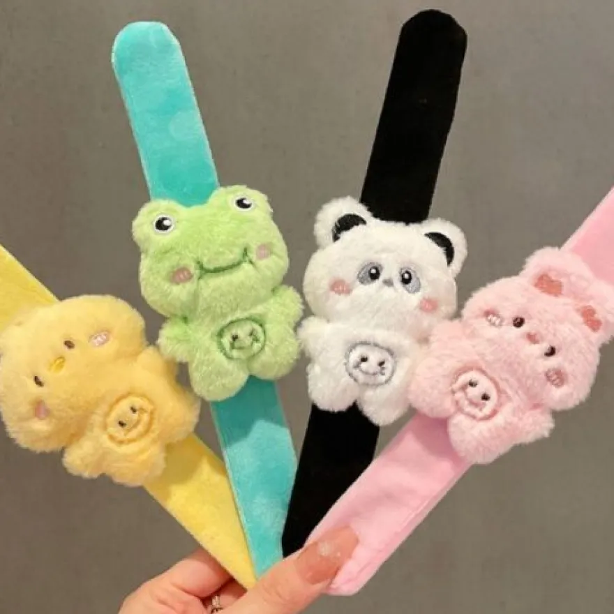 Panda Frosch Armband Plüsch Spielzeug PlüschtiereTierklatscharmband