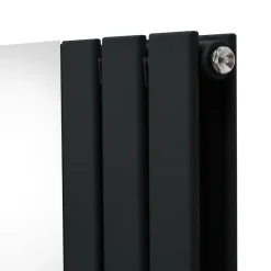 Paneelheizkörper & Spiegel Heizgerät Modern Vertikal Schwarz 1800 x 425mm