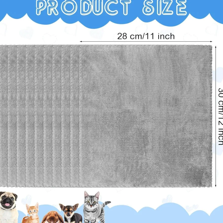 Panelee 10x Waschbare Haustierdecken für Hunde, Meerschweinchen, Katze