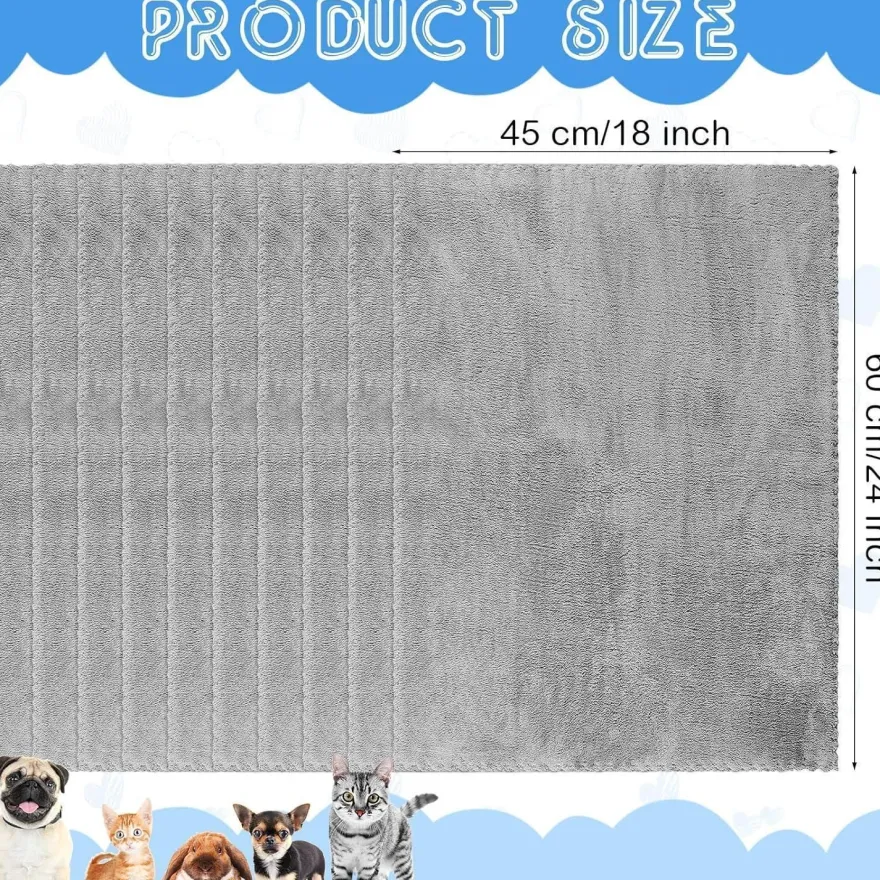 Panelee 10x wasserdichte Meerschweinchen Decken Grau 18x24 Zoll