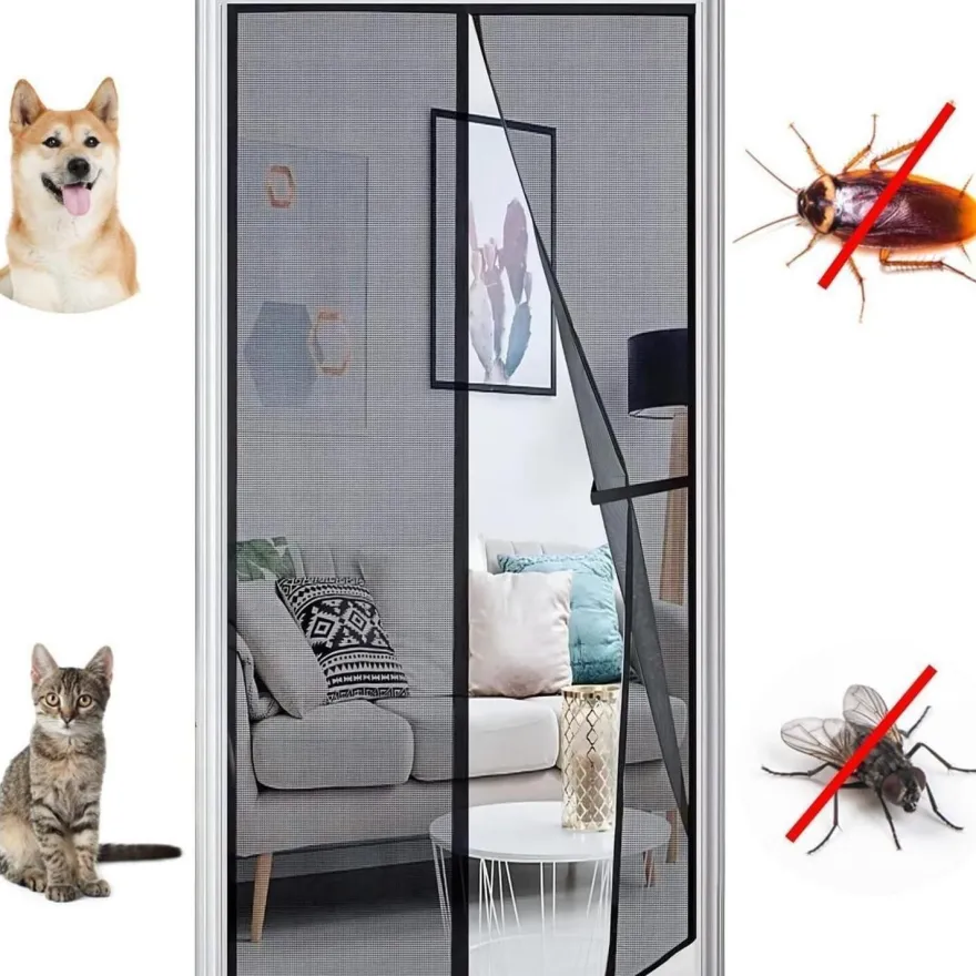 Panngu Fliegengitter Balkontür Magnet 175x240cm - Insektenschutz ohne Bohren